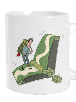 túrázás az övön nagy bögre White