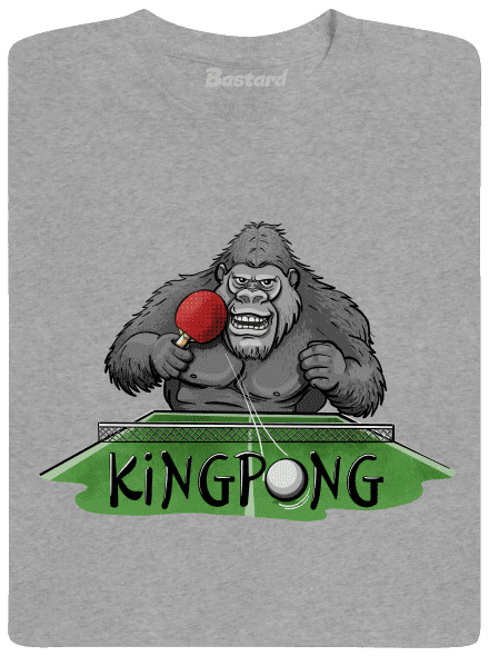 King pong férfi póló Sport Grey