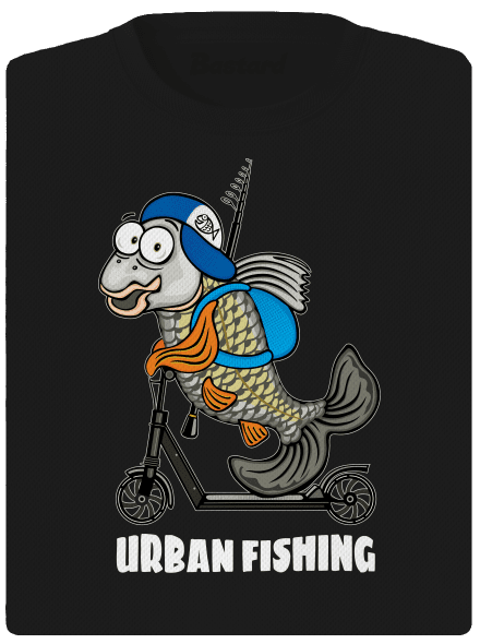 Urban fishing női sportpóló Black