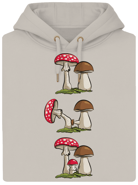 A gombakrónikából unisex prémium pulóver Pastel Macchiato