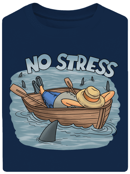 No stress unisex túlméretezett póló Midnight Blue