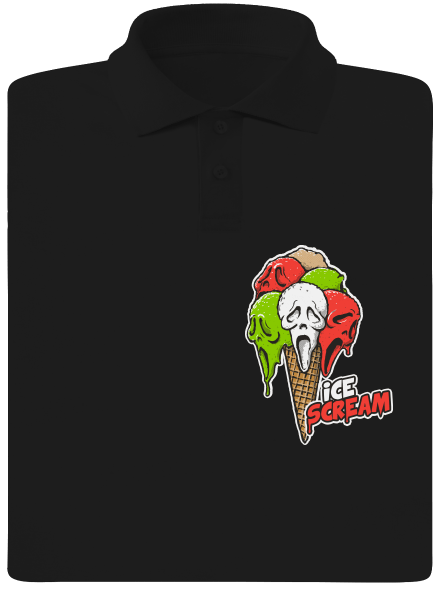 Ice Scream férfi pólóingek Black