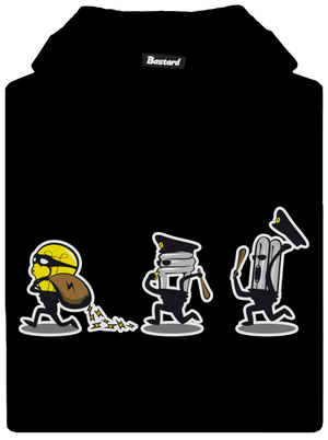 Elektro thief gyerek kenguruzsebes pulóver Black