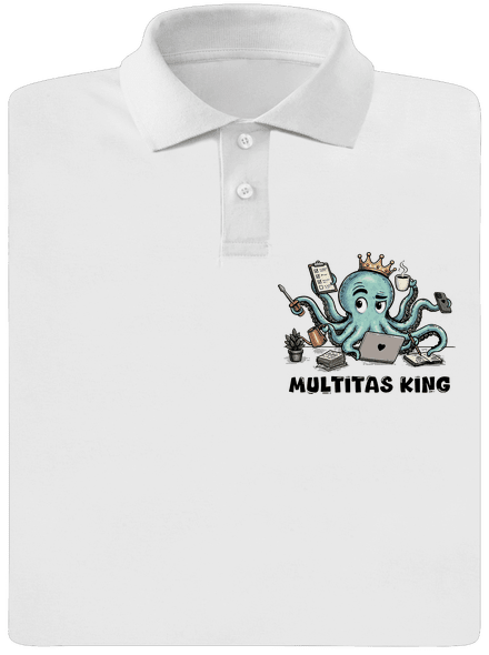 Multitas king férfi pólóingek White
