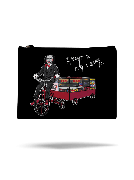 I want to play a game kis táska Black