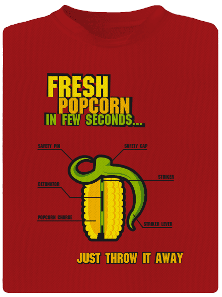 Popcorn grenade férfi sportpóló Red Mal
