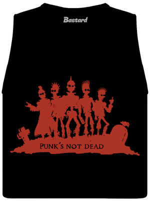 Punks not dead! női bővített trikó Black