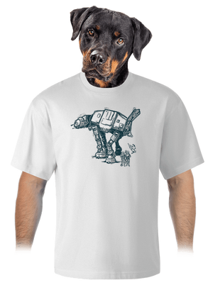 AT-AT unisex túlméretezett póló White