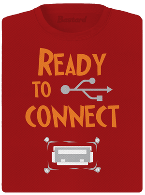 USB csatlakozás női sportpóló Red Mal