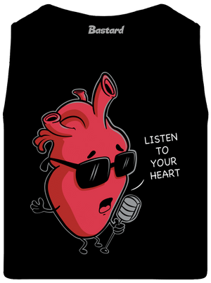 Listen to your heart férfi trikó Black