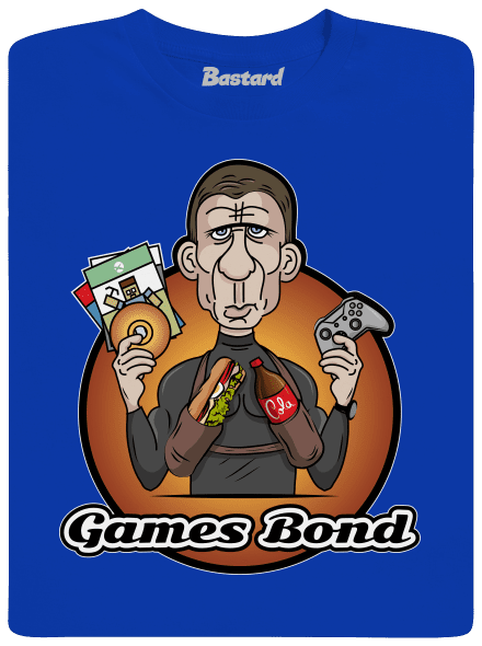 Games Bond férfi hosszú ujjú póló Royal Blue