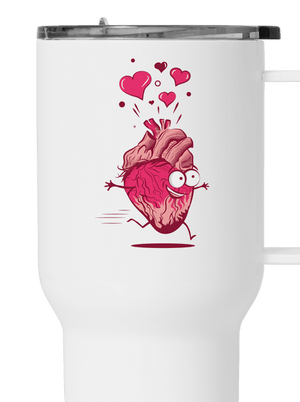 Szerelmes szívek termosz bögre White