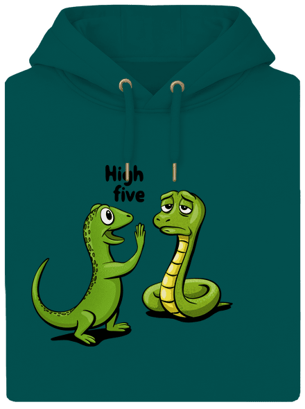 High Five unisex prémium pulóver Emerald Green