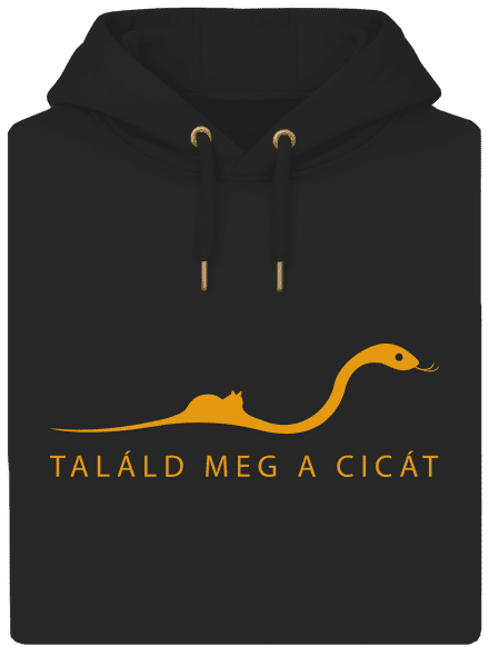 Találd meg a cicát unisex prémium pulóver Dark Black