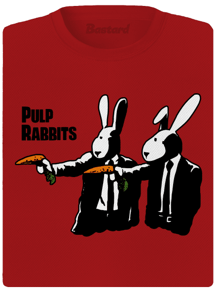 Pulp Rabbits női sportpóló Red Mal
