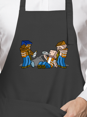 Real Minecraft kötény Dark Grey