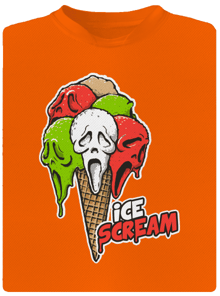 Ice Scream gyerek sport póló Neon Orange