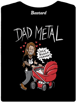 Dad metal női póló Black