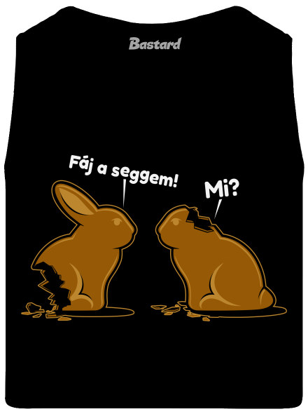 Fáj a seggem! férfi trikó Black