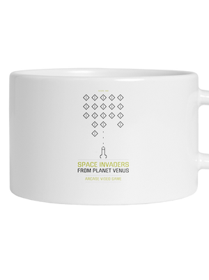 Space Invaders macaron bögre White