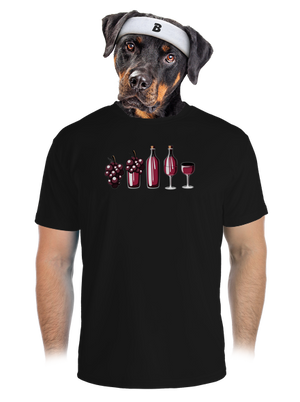 A vörösbor evolúciója férfi sportpóló Black