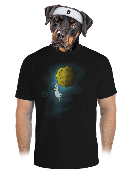 Moon cheese férfi sportpóló Black