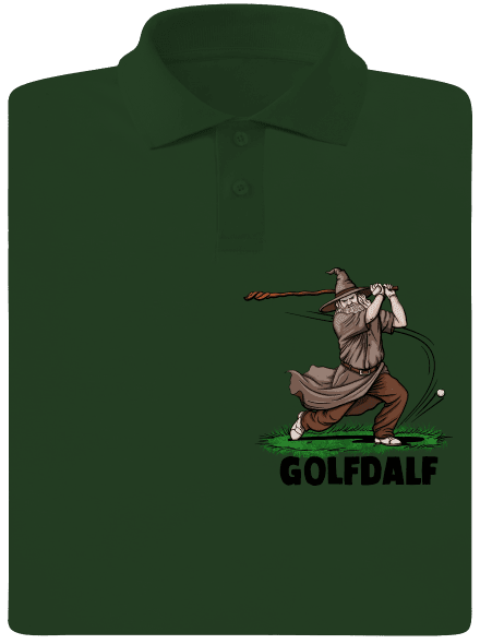 Golfdalf férfi pólóingek Bottle Green Mal