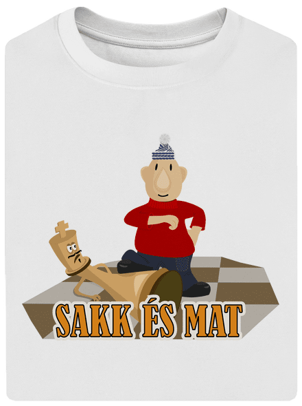 Sakk És Mat unisex túlméretezett póló White