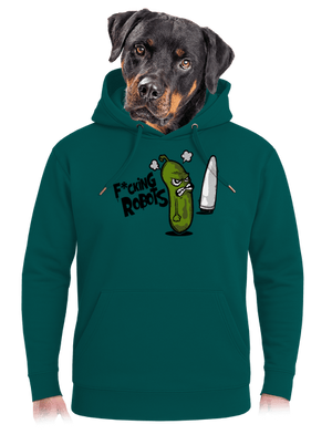 Fucking Robots unisex prémium pulóver Emerald Green