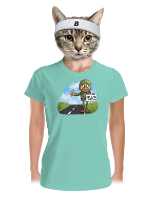 Peace női sportpóló Mint Mal