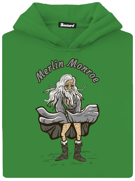 Merlin Monroe	 gyerek kenguruzsebes pulóver Kelly Green AWD