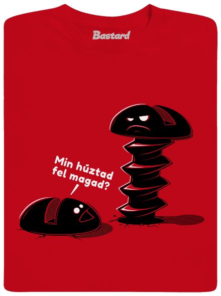 Felhúzva férfi póló Red