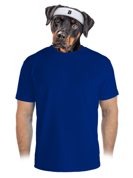 Nyomtatás nélkül férfi sportpóló Royal Blue Mal