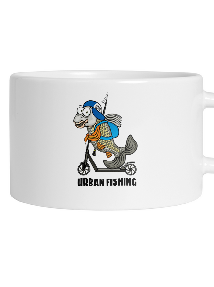 Urban fishing macaron bögre White