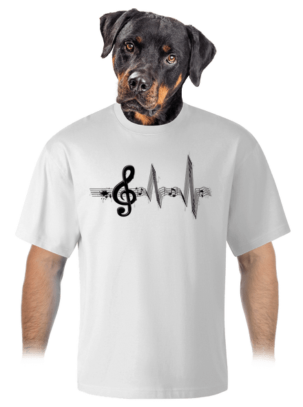 A zene az életem unisex túlméretezett póló White