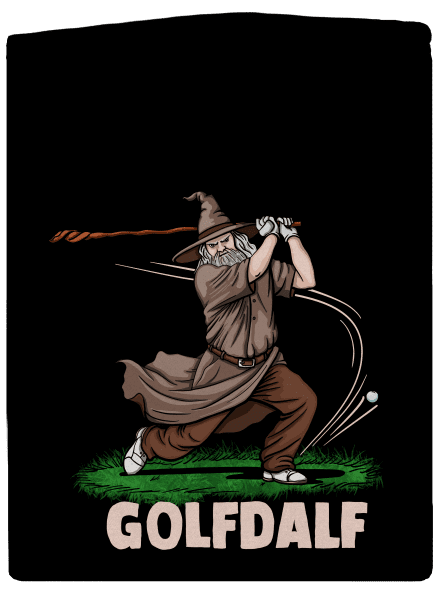 Golfdalf cipzáras férfi pulóver Black