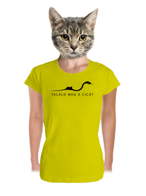 Találd meg a cicát prémium női póló Lemon