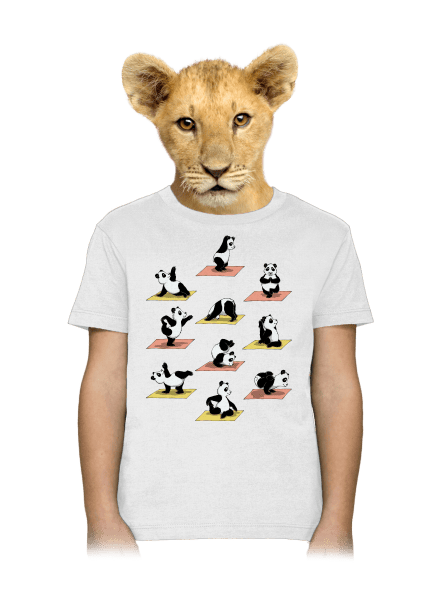 Panda jóga gyerek póló White