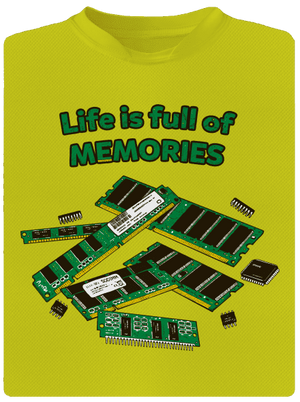 Memóriában tárolva férfi sportpóló Neon Yellow