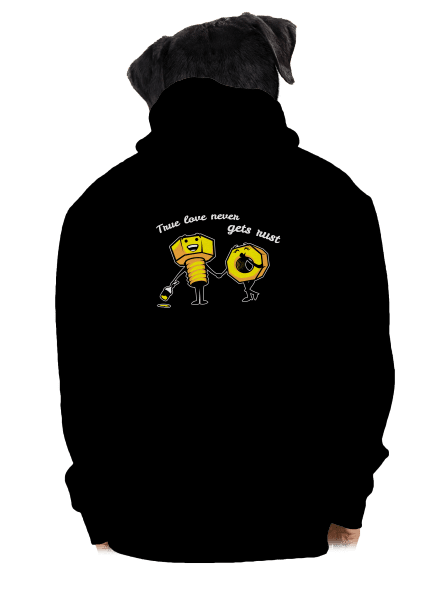 True love cipzáras férfi pulóver Black