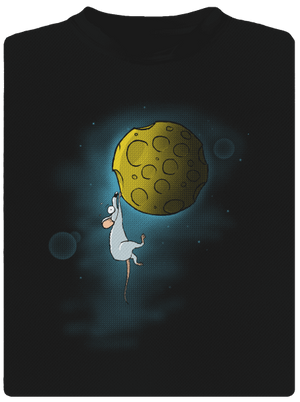 Moon cheese férfi sportpóló Black