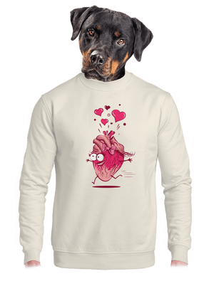 Szerelmes szívek unisex crewneck Off White