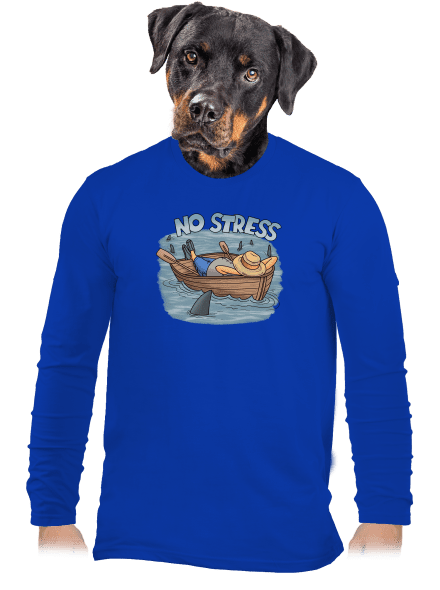 No stress férfi hosszú ujjú póló Royal Blue