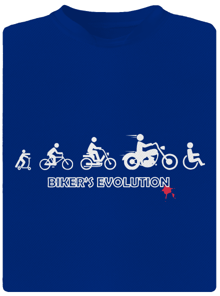 Bikers evolution férfi sportpóló Royal Blue Mal