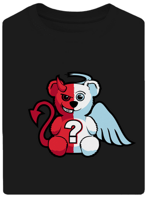 Angyal vagy ördög unisex túlméretezett póló Black