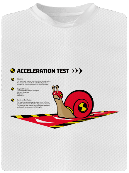 Snail test férfi sportpóló White