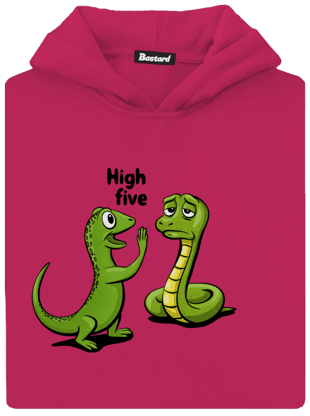 High Five gyerek kenguruzsebes pulóver Hot Pink