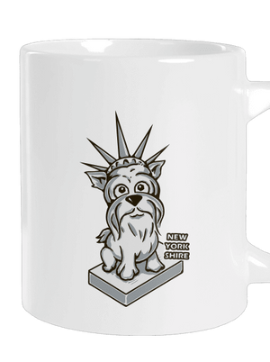 New Yorkshire nagy bögre White