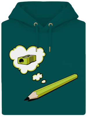 Ceruza és hegyező unisex prémium pulóver Emerald Green