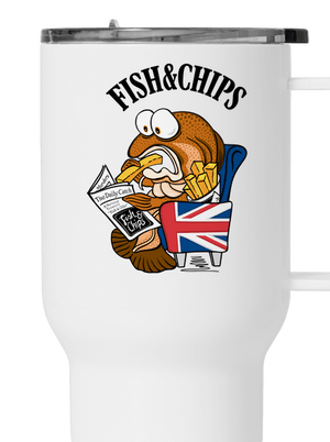 Fish and chips termosz bögre White